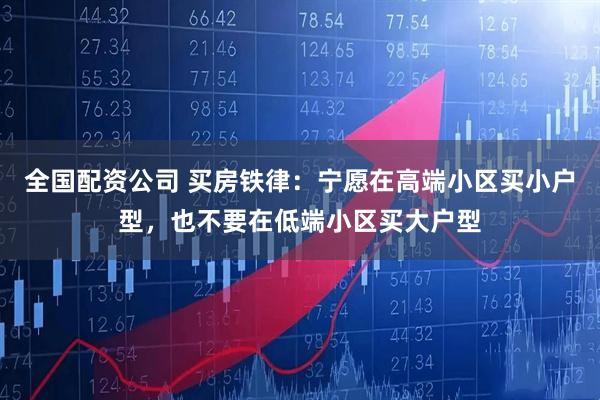 全国配资公司 买房铁律：宁愿在高端小区买小户型，也不要在低端小区买大户型